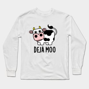 Deja Moo Cute Cow Pun Long Sleeve T-Shirt